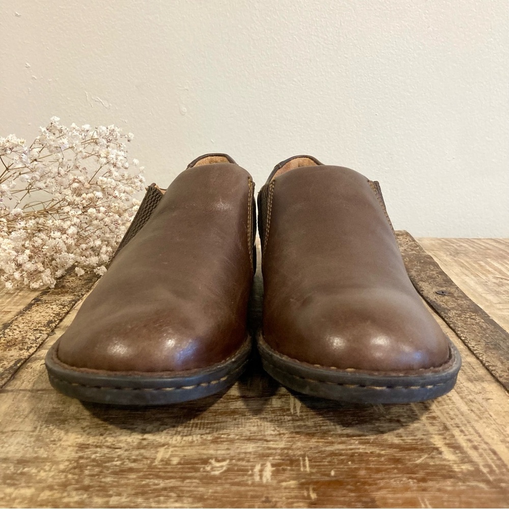 Born Shoes Womens 7.5 M Abby Brown Leather Slip-On Loafers W81922 - Picture 4 of 16